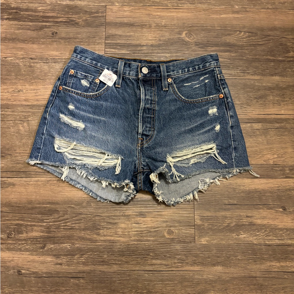 Blue Brand New Levis 501 Denim Shorts